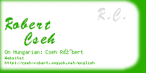 robert cseh business card